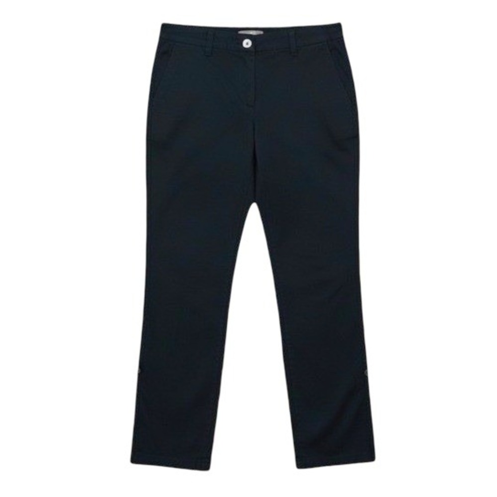 Chicos Straight Leg Mid Rise Black Chino Casual Work Pants Womens 2 12